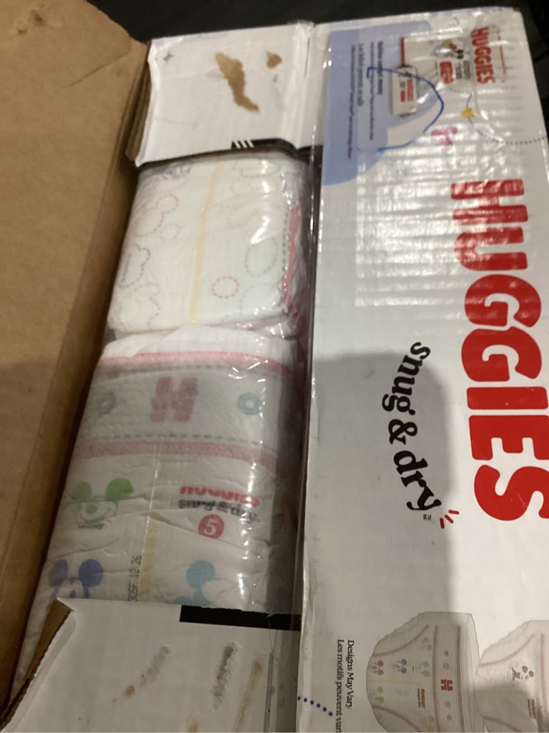 Condition photo showing Good Condition for Huggies Size 5 Diapers, Snug & Dry Baby Diapers, Size 5 (27+ lbs), 84 Count, Packaging May Vary Size 5 84