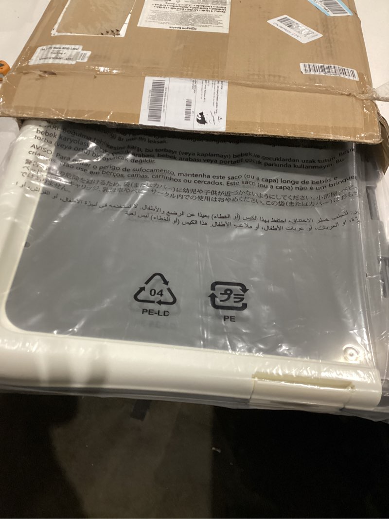 Condition photo showing Good Condition for Amazon Basics Dog Training Pad Holder, Secured Latches, Extra Thick and Non-Slip, Recycled Plastic, 28 x 34 inch, L, White and Charcoal 28'' X 34''