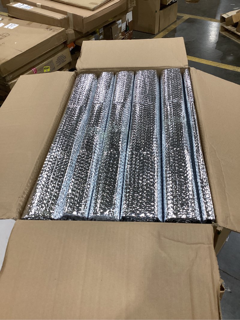 Condition photo showing As Is for 16P Garage Door Insulation Panels Kit 0.24"T Double Bubble Reflective Aluminum Foil 6MM Sheet Thermal Pre-Cut Insulation Shield 120 Tapes Winter Clod and Summer Heat for Attic Garage Wall (24" x 48") 6MM - 24" x 48" 16P-Silver