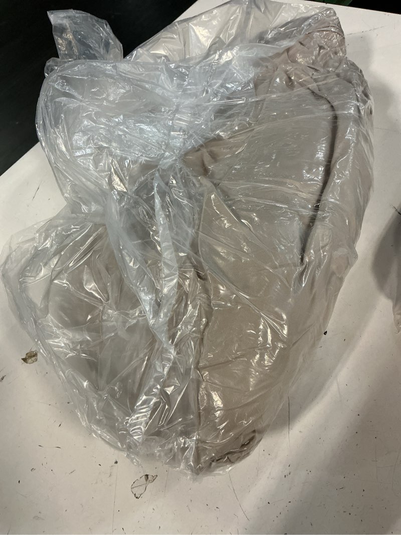 Condition photo showing As Is for bamboo duvet cover, twin, sand