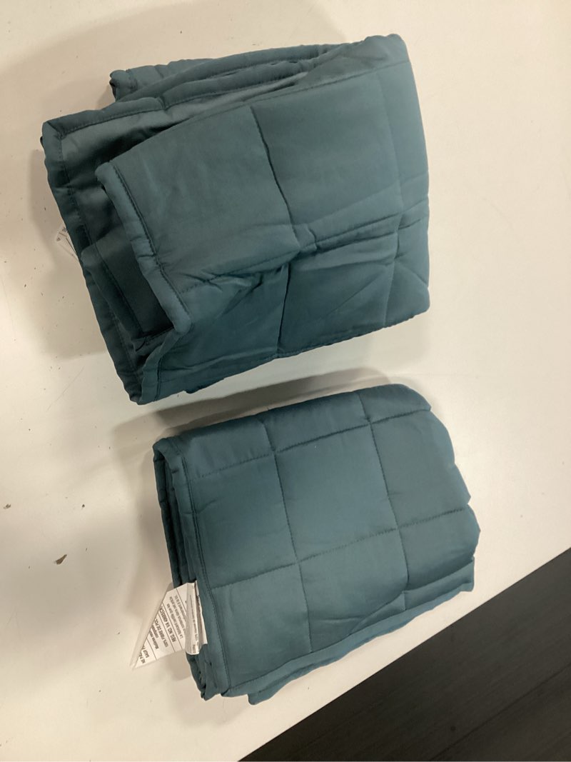 Condition photo showing Good Condition for king bamboo box quilted sham set color ocean