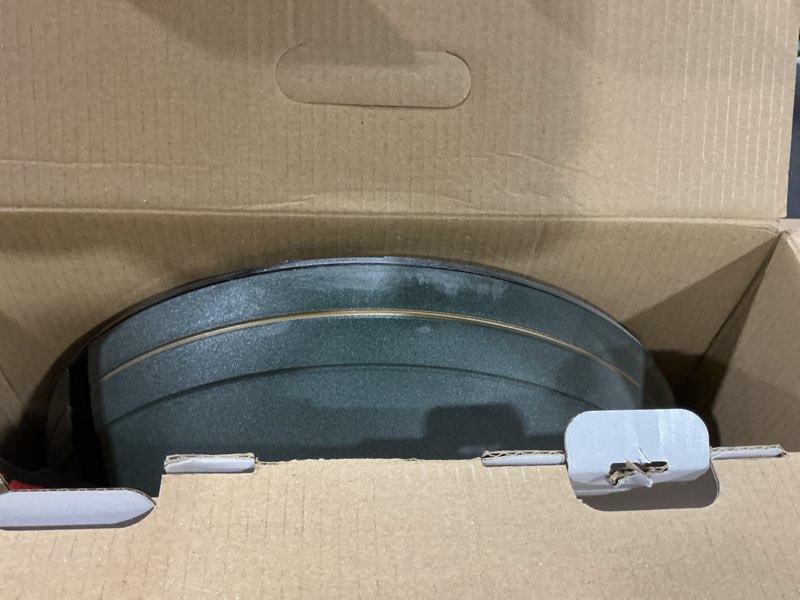 Condition photo showing As Is for Krinner Christmas Tree Genie Medium - Green Tree Stand - Original Single Cable Operation, Holds up to 7 ft Live Trees - Foot Pedal Setup & Water Reservoir with Level Indicator - German Made