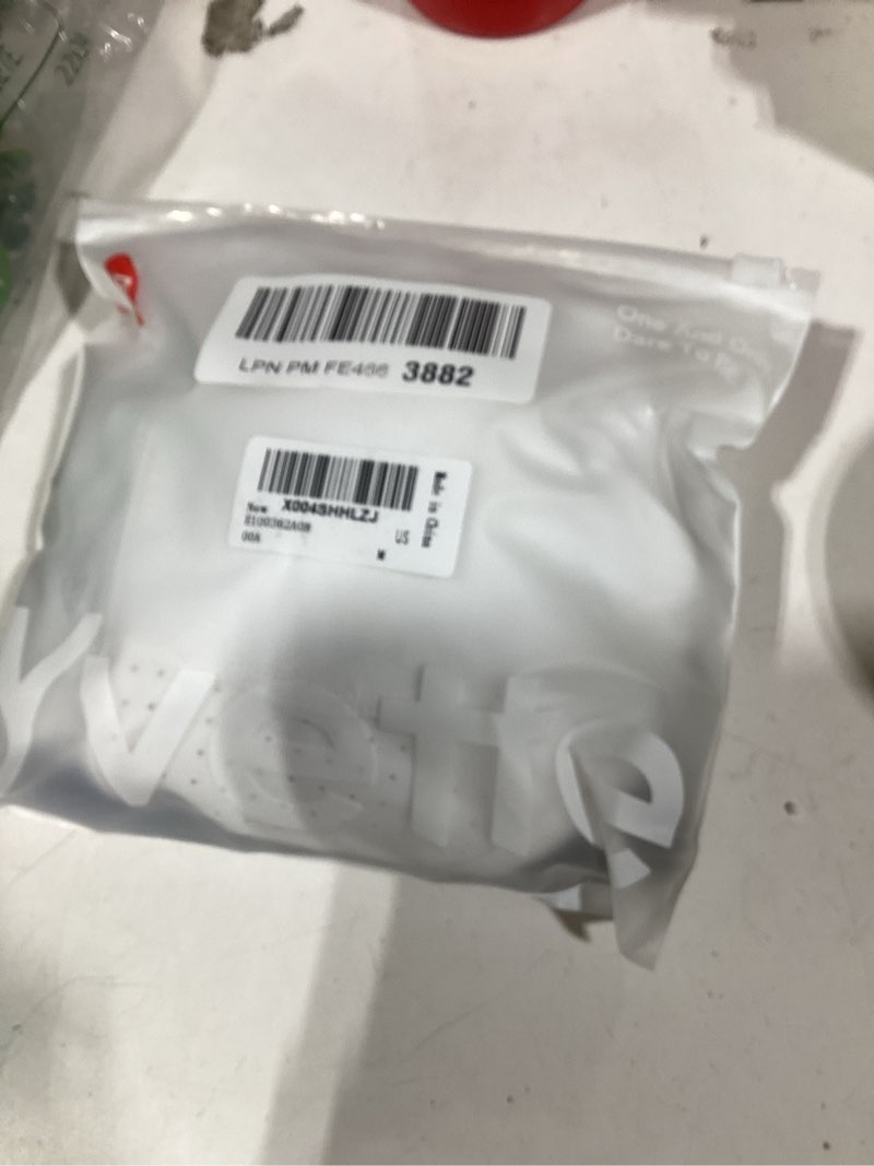 Condition photo showing Good Condition for Yvette Supportive Sports Bra Adjustable Straps Plus Size Workout Running High Impact Sports Bras for Women Sewn in Pads White Medium