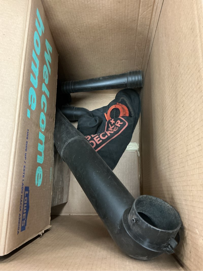 Condition photo showing As Is for BLACK+DECKER Leaf Blower Cordless Leaf Vacuum and Mulcher Combo Kit, Battery and Charger Included, 40V 120 mph Air Speed, 6-Speed Dial, Built-in Scraper with Collection Bag (LSWV36)