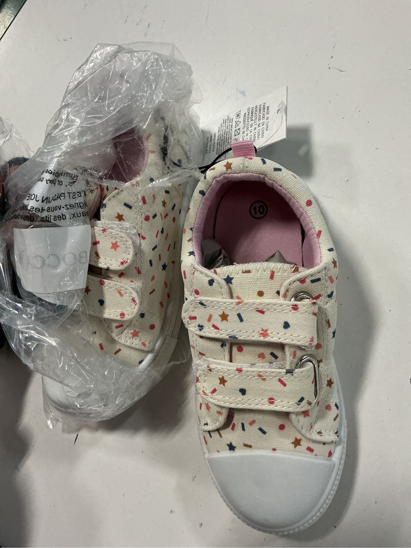 Condition photo showing Good Condition for bocca kid's walking sneakers colorful girls canvas shoes size 10