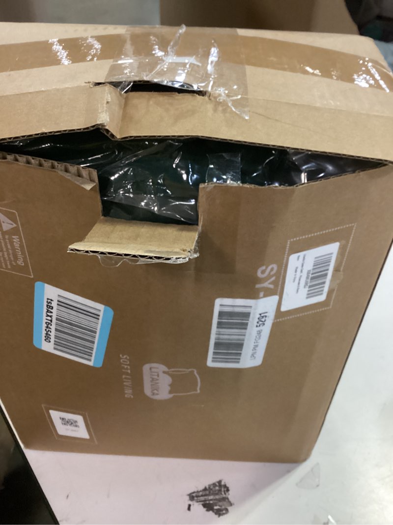 Condition photo showing New/Like New for Litanika Queen Comforter Set Dark Emerald Green - 7 Pieces Bed in a Bag Queen Bedding Comforter Sets, Solid Lightweight Bed Set with Comforter, Sheets, Pillowcases & Shams Queen (90"x90") Emerald Green