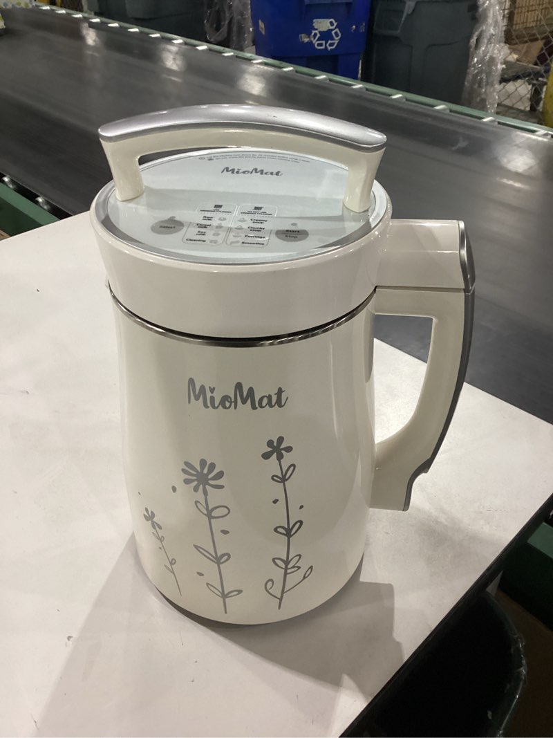 Condition photo showing As Is for *Not Tested* MioMat 8in1 Plant Based Milk Maker | Make 40oz of Natural Almond Milk, Soy Milk, Oat Milk, Coconut Milk, and more ... + soups, porridges, smoothies, purées... | Automatically, at the touch of a button