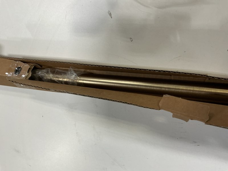 Condition photo showing Good Condition for Ivilon Drapery Window Curtain Rod - End Cap Style Design 1 Inch Pole. 28 to 48 Inch Color Warm Gold 28 to 48 in.