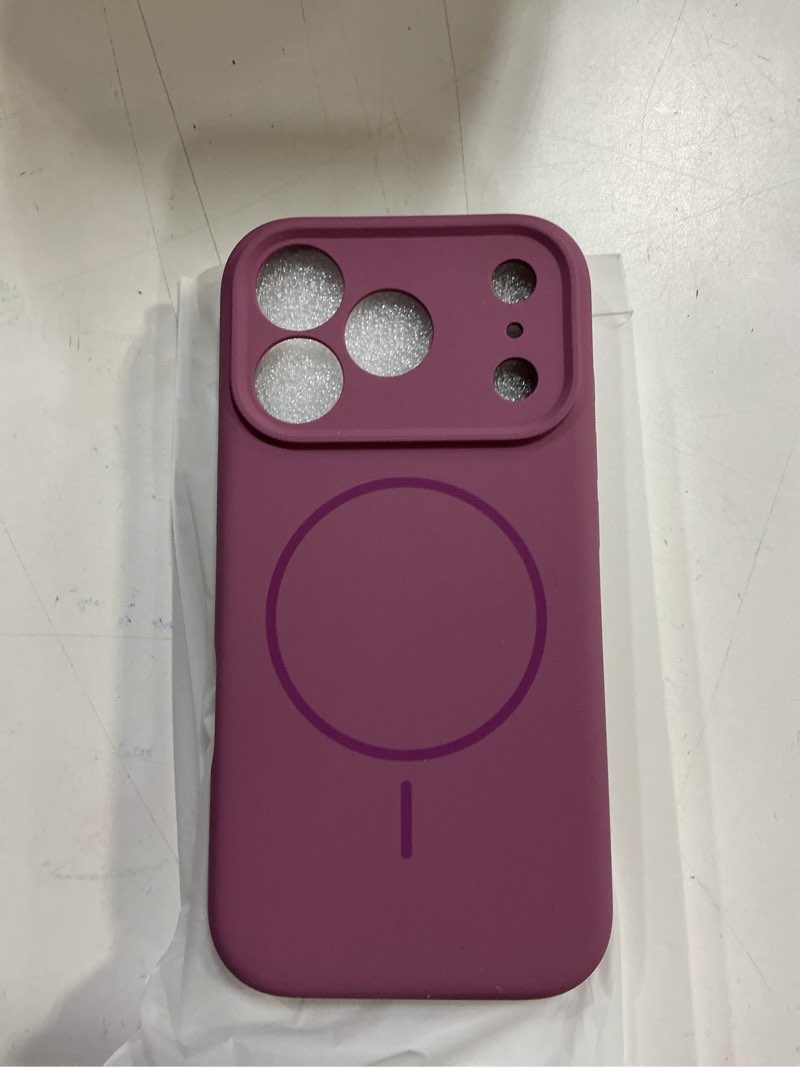 Condition photo showing Good Condition for Miracase Magnetic for iPhone 17 Pro Case, Compatible with MagSafe, Integrated Silicone Camera Control Cover, 3.0mm Thicken Shockproof Drop Protection Phone Case for 17 Pro,Blackcurrant Blackcurrant iPhone 17 Pro