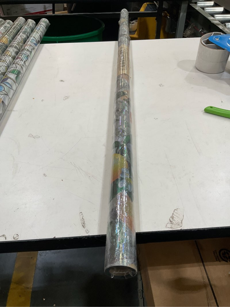 Condition photo showing New/Like New for goodkiky stained glass window film, rainbow privacy, one way decorative tint, static cling, renter f