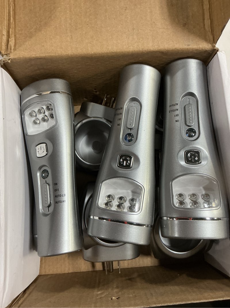 Condition photo showing Good Condition for 2 Pack Rechargeable Emergency Lights for Home Power Failure Rechargeable Plug in Flashlights for Wall, Automatic Turn On Power Outage Night Light Flashlight for Hurricane Preparedness