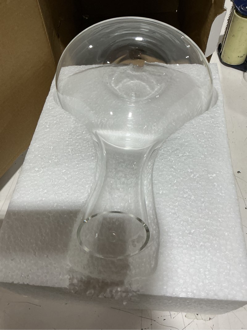 Condition photo showing Good Condition for wlasss wine decanter, 1100ml /37.2oz red wine decanter, hand blown lead-free crystal wine carafe, small decanter for white and red wine, elegant design easy pour, wine gifts for christmas