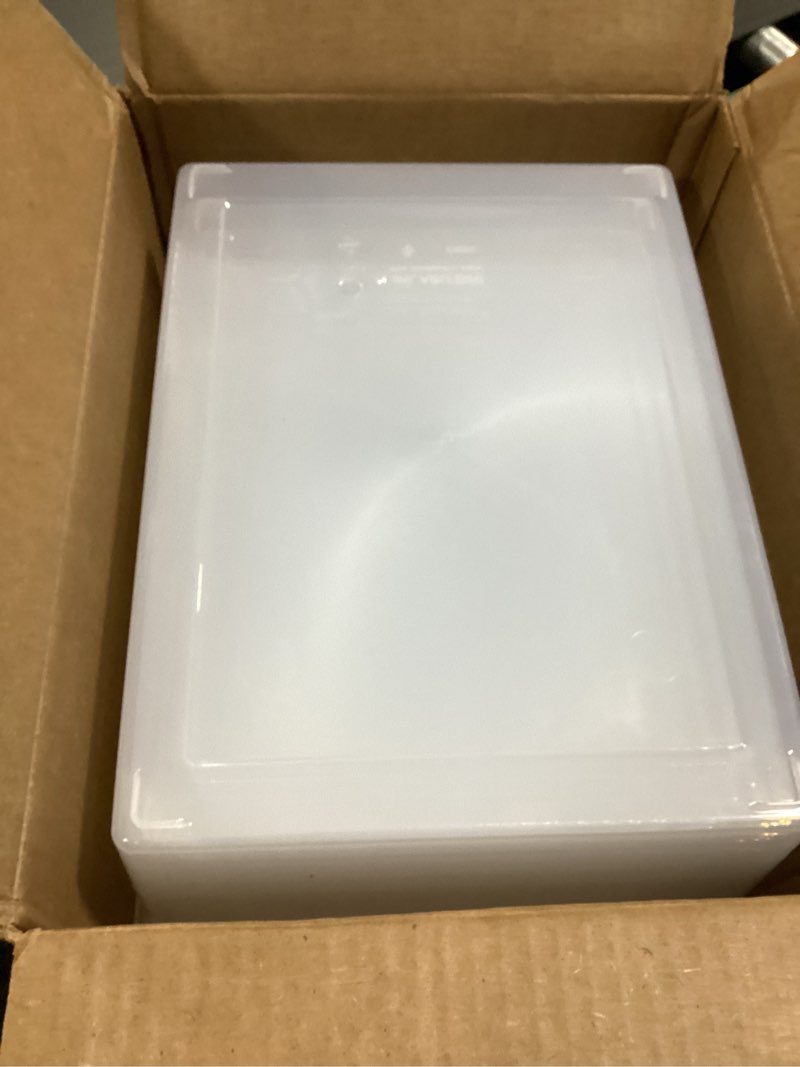 Condition photo showing New/Like New for IRIS USA 12 Qt. Plastic Storage Bins Containers with Lids, 4 Pack, Small Sensory Bin, Craft Storage, Craft Organizers & Storage, Organizing Container for Home, Office & Art Supplies, Stackable, Clear 12 Qt. - 4 Pack