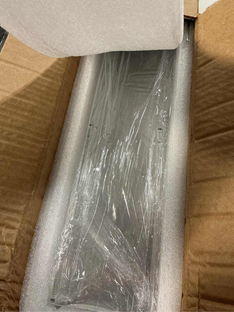 Condition photo showing Good Condition for 48 inches clear acrylic floating shelves wall, bookshelf for kids, nursery book shelves, magazine rack, picture ledge shelf for photo frames vinyl records, pack of 4 4 pcs 48 inch