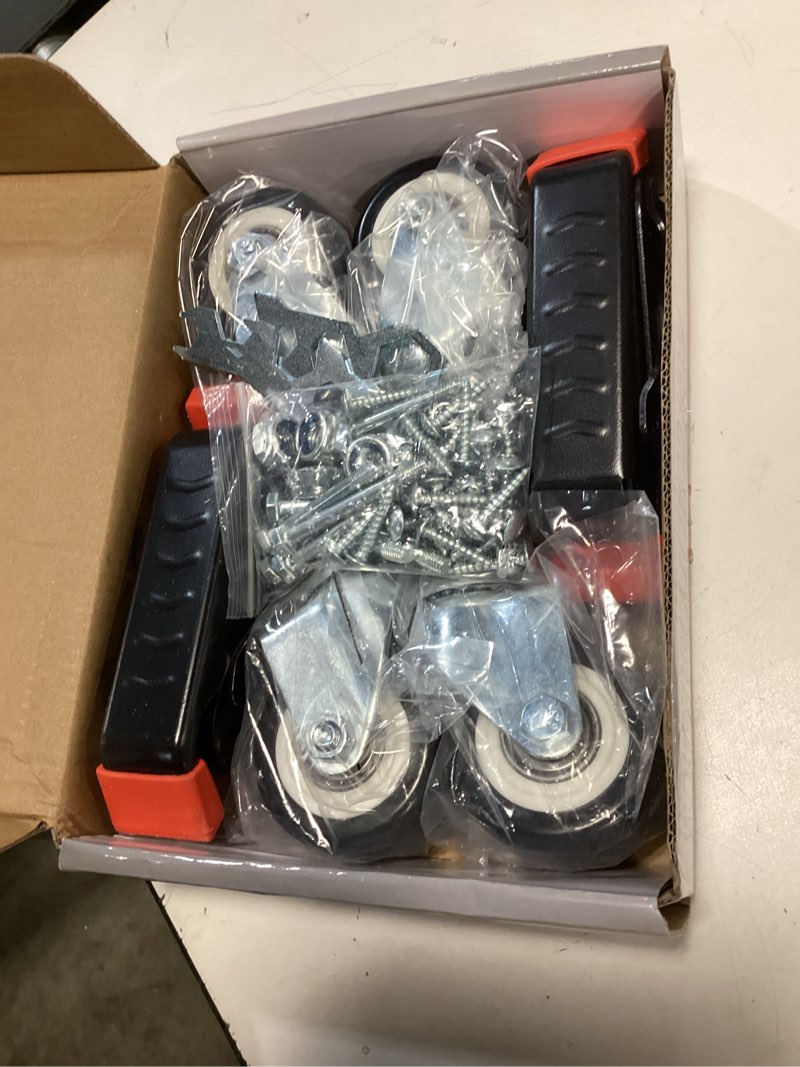 Condition photo showing Good Condition for SPACEKEEPER Workbench Casters kit 660 Lbs - Retractable Casters Heavy Duty Bench Caster Wheels Designed for Workbenches Machinery & Tables, 4 Pack