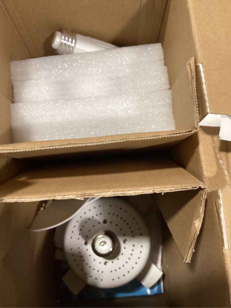 Condition photo showing As Is for bell & howell 6 in. matte white led indoor socket fanlight