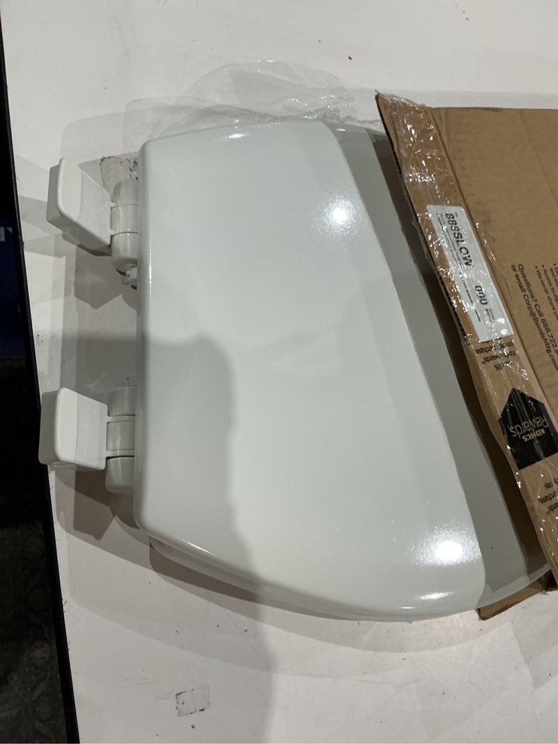 Condition photo showing As Is for bemis 888slow nextstep2 round closed-front toilet seat - white