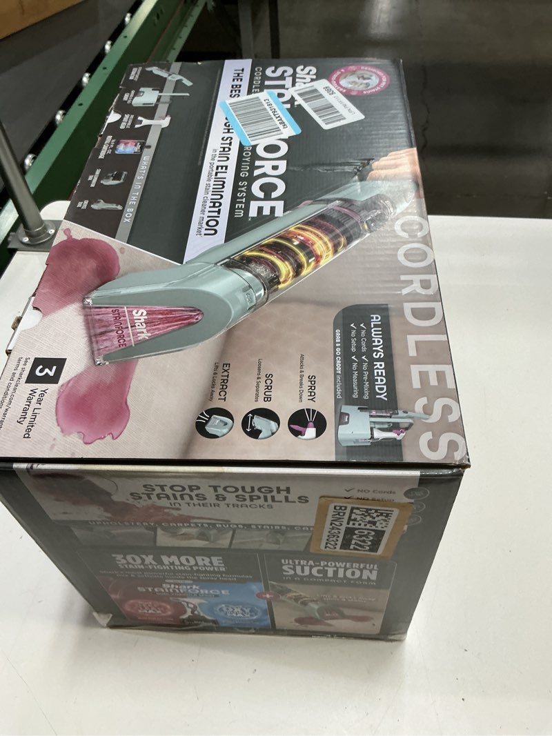 Condition photo showing As Is for Shark StainForce™ Cordless Portable Stain Cleaner