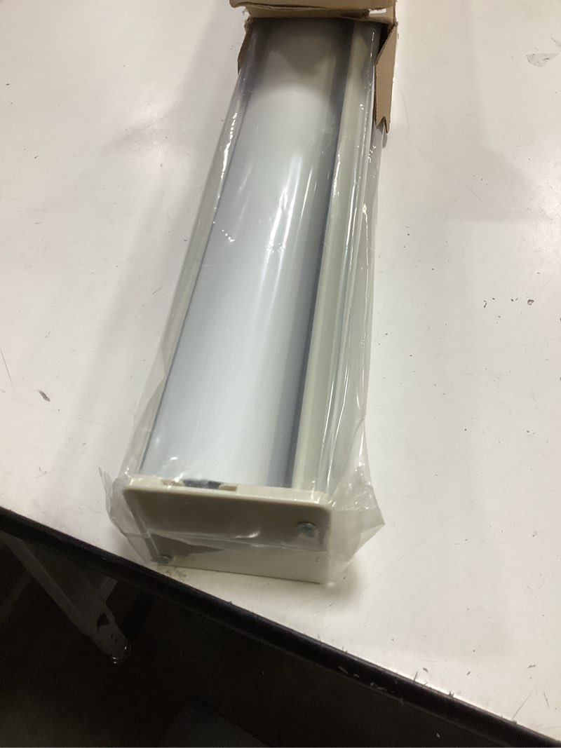 Condition photo showing Good Condition for joydeco 100% blackout roller shades cordless blinds for windows, free-stop shades, uv protection, natural woven blinds for home and office, light-proof aluminum cover (34" w x 75" h, beige) beige (aluminum cover) 34"w x 75"h