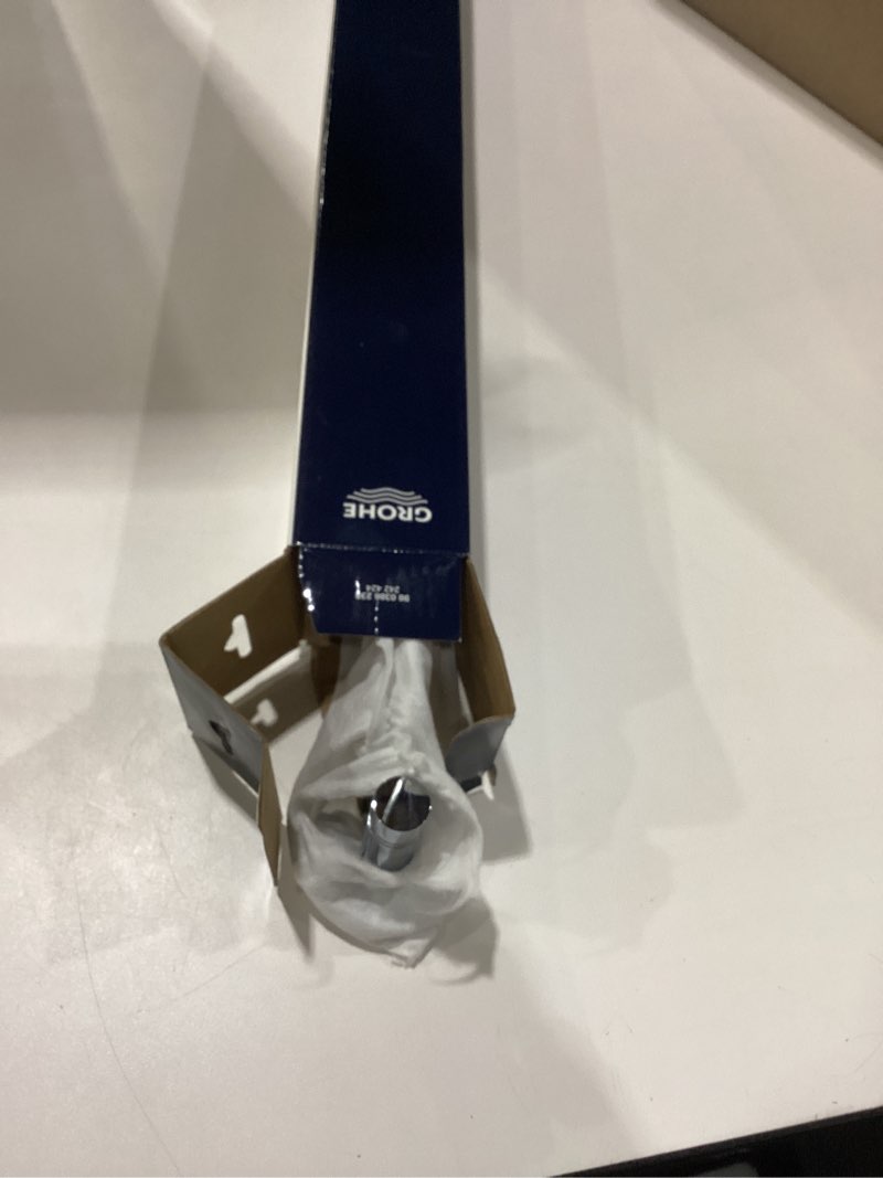 Condition photo showing New/Like New for grohe 40366001 essentials metal 26.38-in. towel-bar, 25', starlight chrome 24 inch starlight chrome