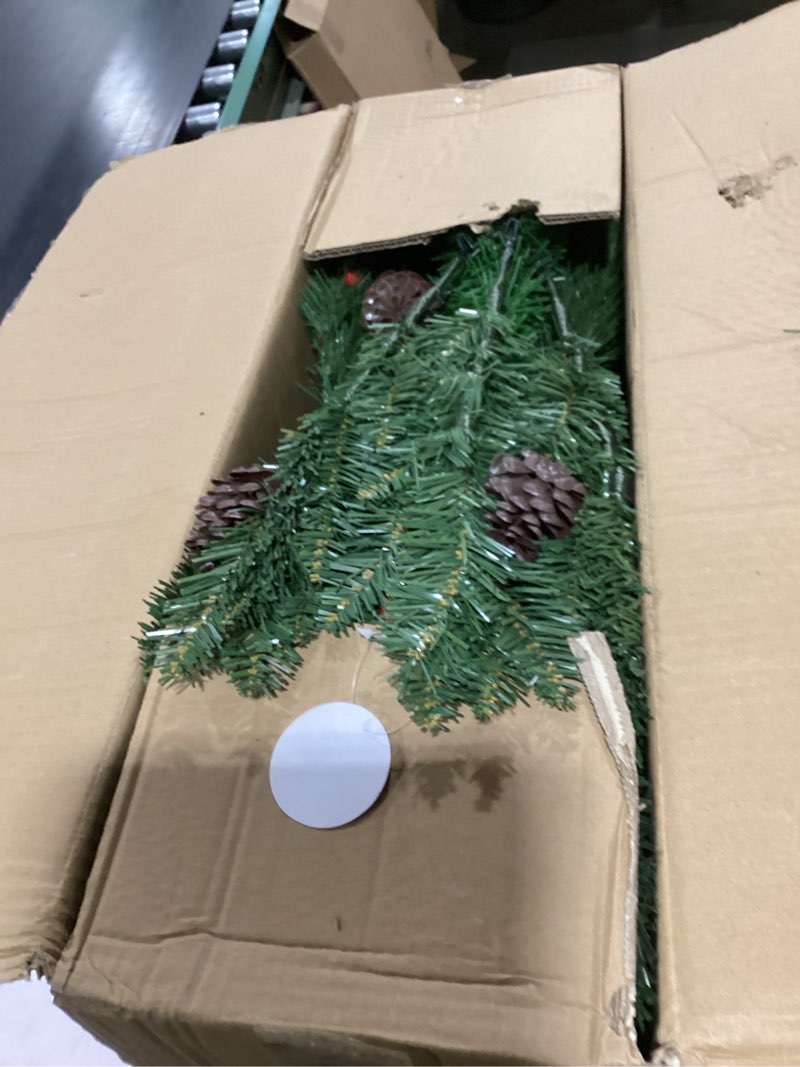 Condition photo showing Good Condition for Artificial Christmas Tree for Outdoor Front Porch Decor, Real Touch Christmas Topiary, Realistic Potted Fake Faux Tree Plants for Indoor Garden Holiday Winter Decoration (19.6" Green)