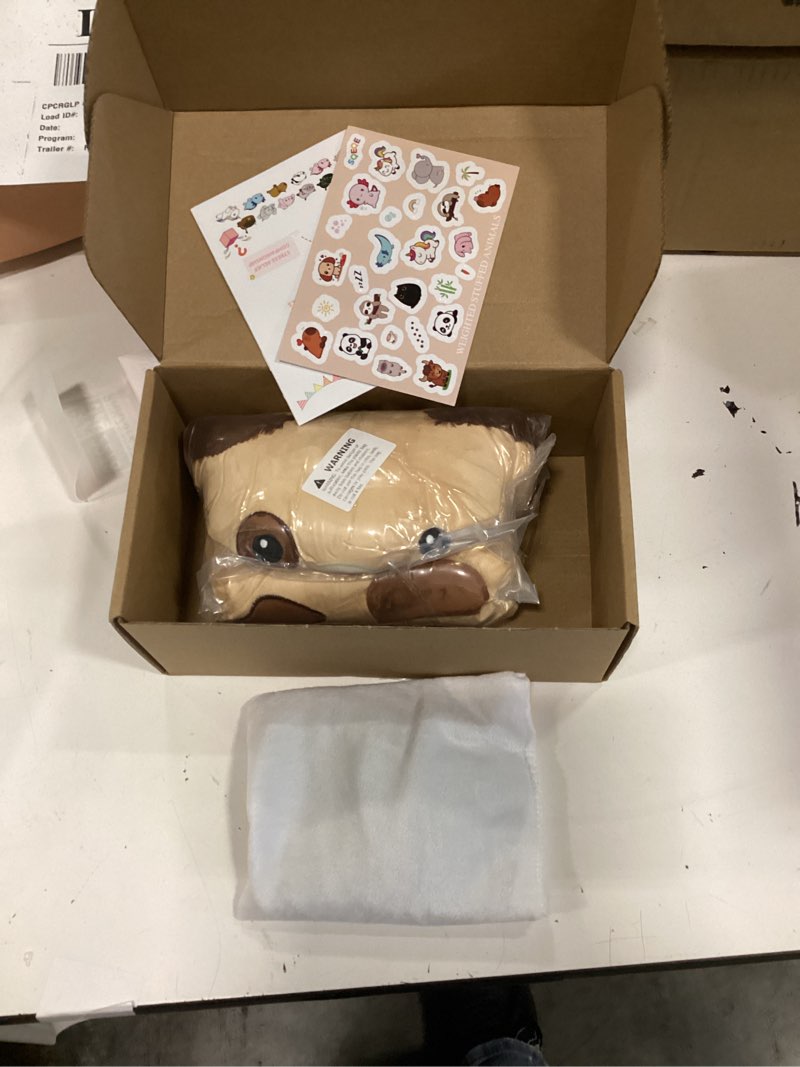 Condition photo showing New/Like New for sqeqe weighted dog plush, weighted dog stuffed animal, cute larbrador plushies soft pillow toy gift for kids adults brown 13.8 inch, 1.6 lbs larbrador medium(13.8 inch)