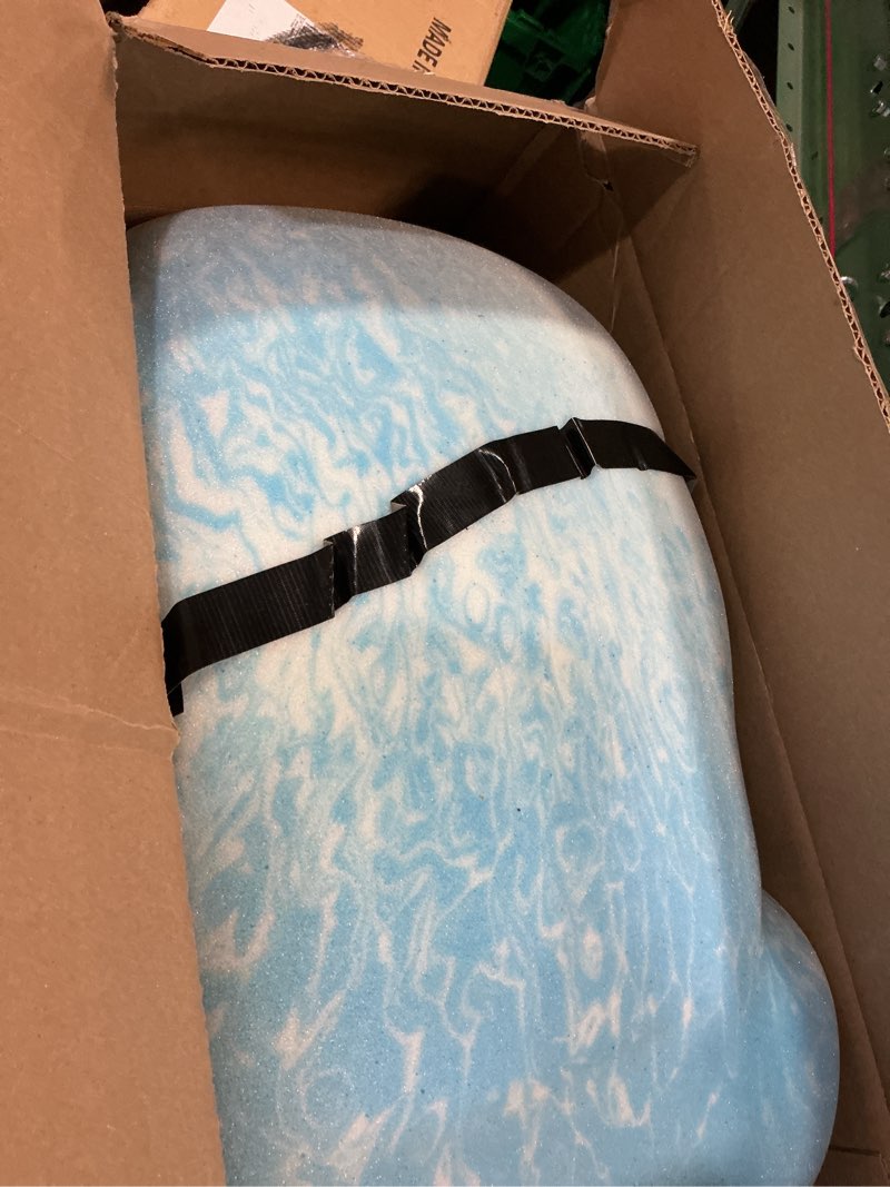 Condition photo showing As Is for premium dual layer 4 inch memory foam mattress topper, 2 inch gel memory foam and 2 inch pillow top mattress pad cover for back pain, extra thick comfort support?king 78"x80"? white king