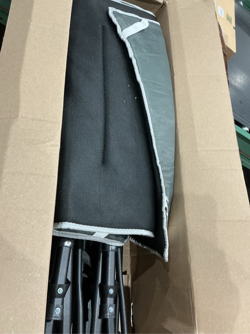 Condition photo showing Good Condition for camping cot for adults, folding bed with comfortable cushion, tent portable sleeping bed with carry bag for camp, office use, outdoor, traveling supports 450 lbs