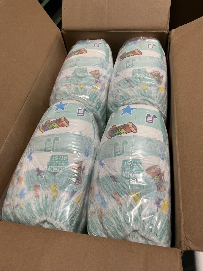 Condition photo showing New/Like New for pampers training pants - easy ups boys & girls bluey - size 4t-5t, 104 count, children's potty underwear (packaging may vary) 4t-5t 104