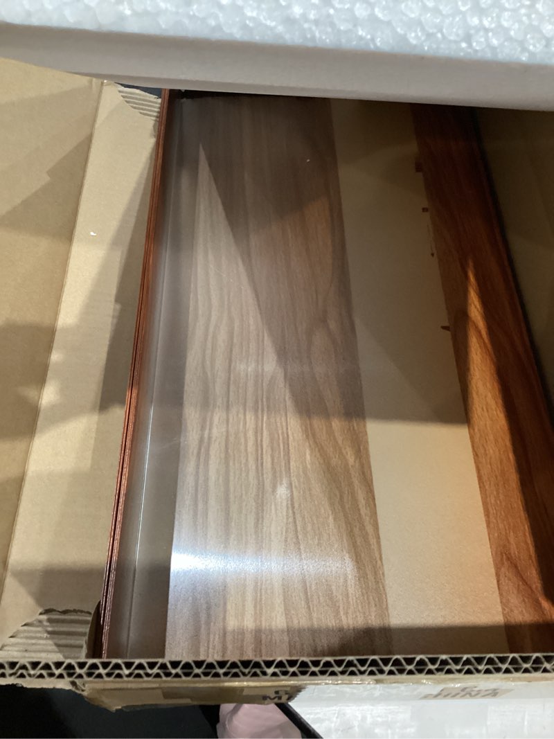 Condition photo showing Good Condition for 5 PCS Wire Rack Covers for Pantry Wood Grain, 24'' W * 12'' D Ready to Use, Faux Wood Shelf Covers for Wire Shelving, Rustic Closet Shelves Covering Toppers, for Pantry, Bathroom, Kitchen