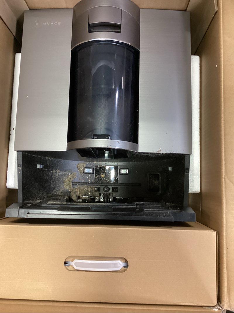 Condition photo showing As Is for ECOVACS DEEBOT X11 OmniCyclone Robot Vacuum and Mop, PowerBoost Charging, OZMO Roller 2.0 Instant Self-Washing Mop, 19,500Pa Blast Suction, Bagless OmniCyclone Station, AIVI 3D Smart Navigation