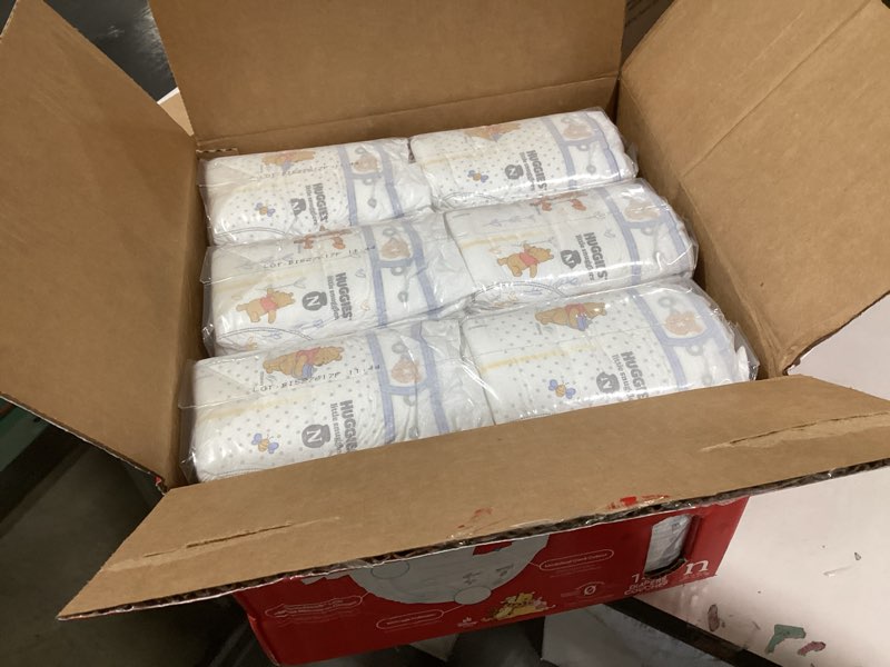Condition photo showing New/Like New for Huggies Size Newborn Diapers, Little Snugglers Baby Diapers, Size Newborn (up to 10 lbs), 144 Count, Packaging May Vary Newborn 144