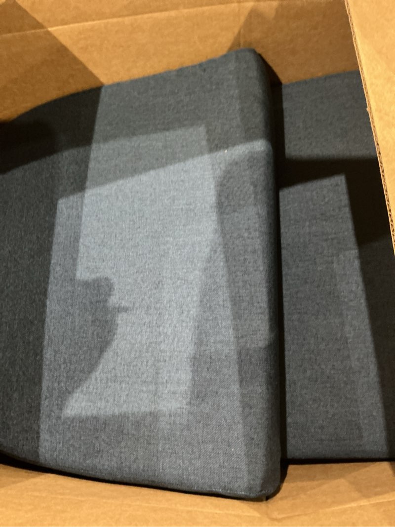 Condition photo showing As Is for aaaaacessories outdoor seat cushions for chairs, waterproof, fade-resistant, 19" x 19" x 3", patio furniture replacement cushions, set of 2, navy blue navy blue 19" x 19" x 3"