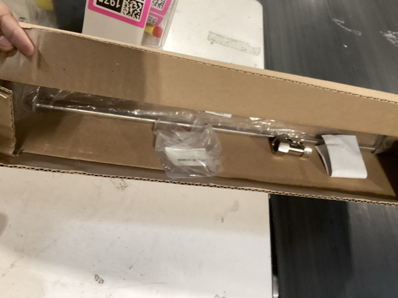 Condition photo showing As Is for kingston brass kf43158tkf20 toilet supply kit, 1/2" fip x 3/8" od comp straight valve, brushed nickel