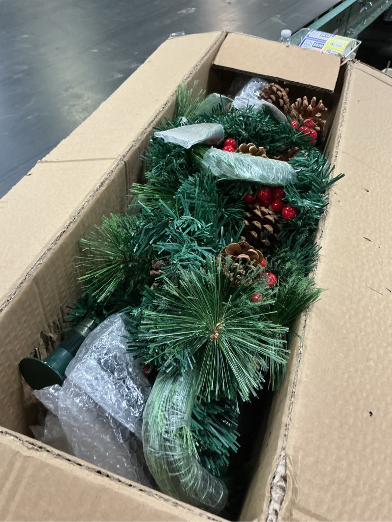 Condition photo showing Good Condition for 2 Pack Christmas Tree,3FT Artificial Christmas Entrance Tree with Ornaments and Lights Battery Oprated,Mini Xmas Trees for Front Door,Pathway, Tabletop, Entryway, Entrance Christmas Decorations