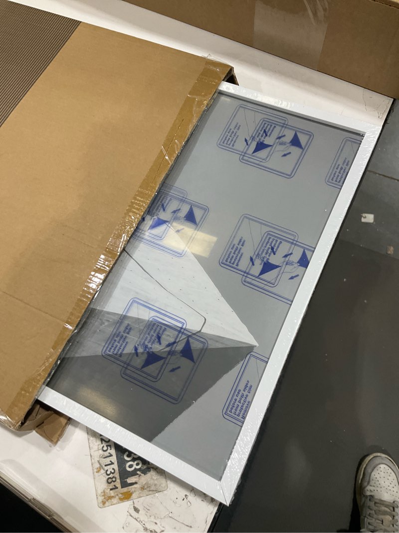 Condition photo showing item condition for Americanflat 12x16 Picture Frame with Polished Plexiglass - Streamline Collection - Thin Border Picture Frame for Wall Display - Hanging Hardware Included - White White 12x16