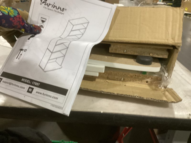 Condition photo showing Good Condition for Furinno Jaya DVD Shelf, 8-Tier Tall Narrow CD Rack, Media Shelf with Adjustable Shelves, DVD Storage Cabinets for CD Blueray Game Disc, Easy Assembly, for Living Room, Home Office, White