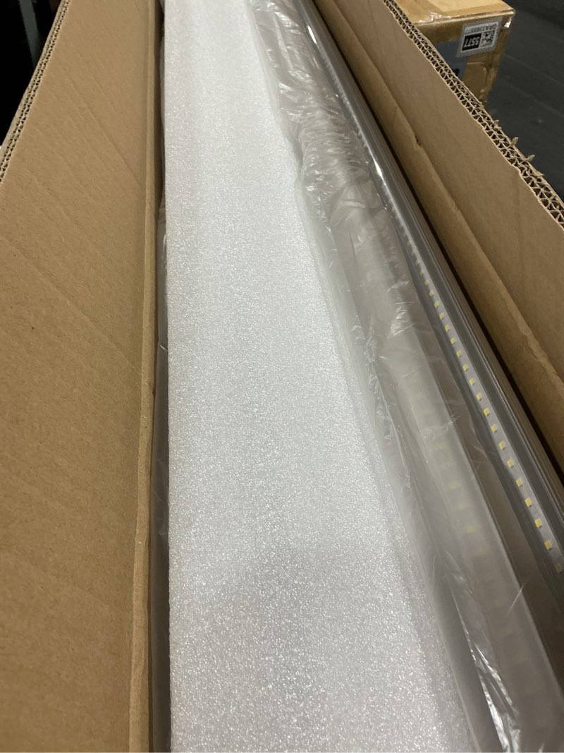 Condition photo showing As Is for 25-Pack T8 LED Bulbs 4 Foot Tube Light, 4ft LED Shop Garage Warehouse Light, 20W 5000K 2600LM Daylight White, Fluorescent Lights Tube Replacement, Ballast Bypass, Dual-end Powered, Clear Cover