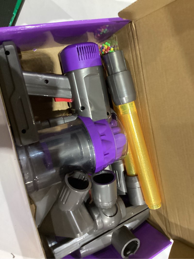 Condition photo showing Good Condition for BLAXTEM 4-in-1 Kids Toy Vacuum That Works with Suction, Electric Toddler Vacuum Toy Cleaner for Children Ages 3 4 5 6+ Boys & Girls, Toddlers Toys Cleaning Set for Pretend Play (Purple/Yellow)