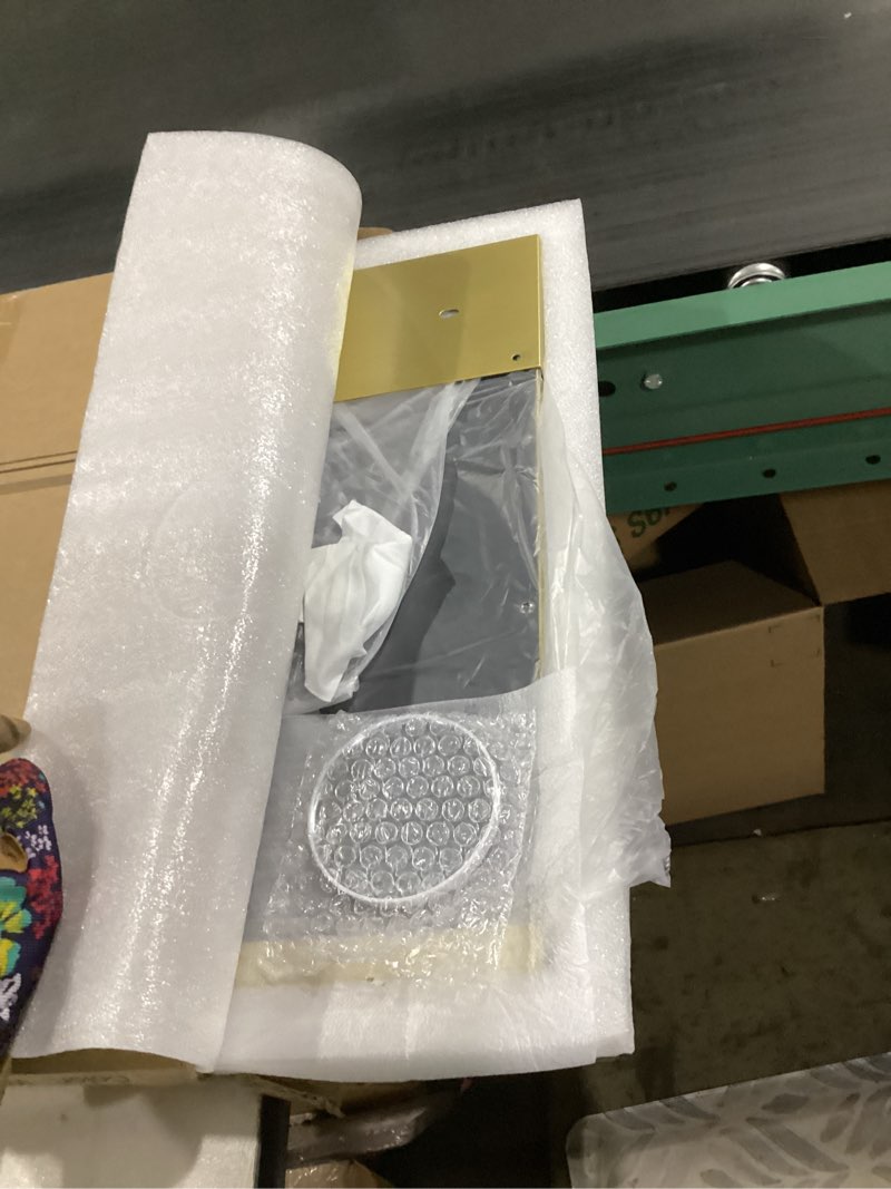 Condition photo showing New/Like New for FENNIO 23" x 18" Vanity Mirror with Lights?LED Makeup Mirror?Hollywood Mirror with 3 Color Modes & Adjustable Brightness?Vanity Mirror Gold Gold 23"L x 18.5"W