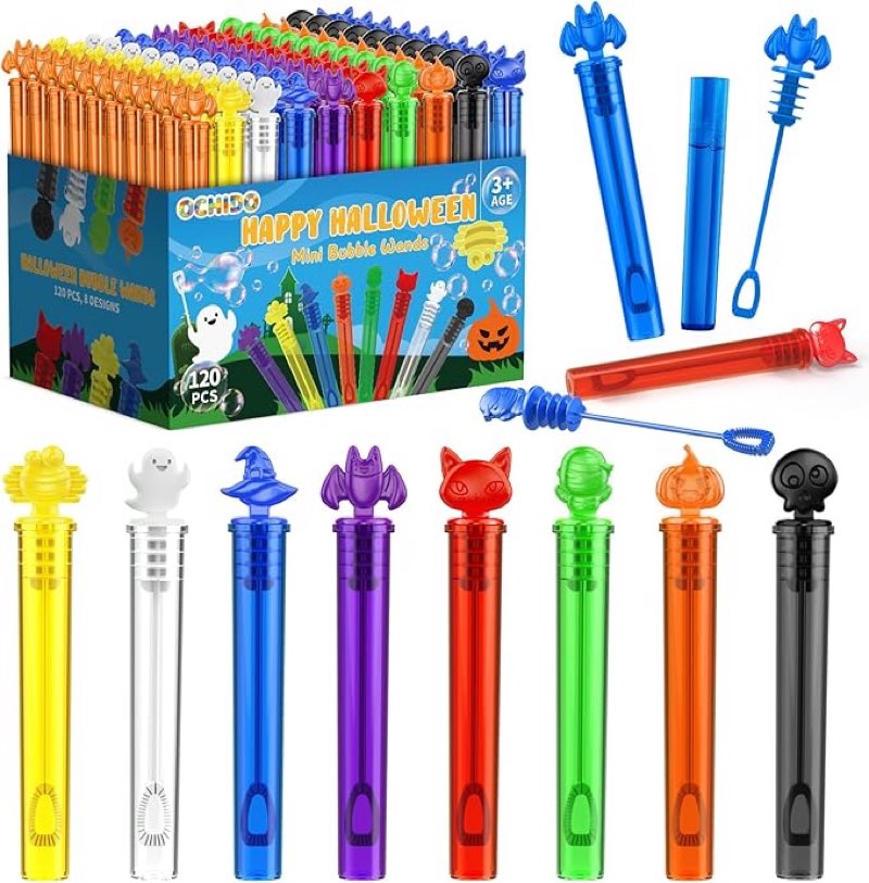 OCHIDO 400 PCS Halloween Bubbles for Kids, Bulk Halloween Party Favors, Halloween Mini Bubble Wands 