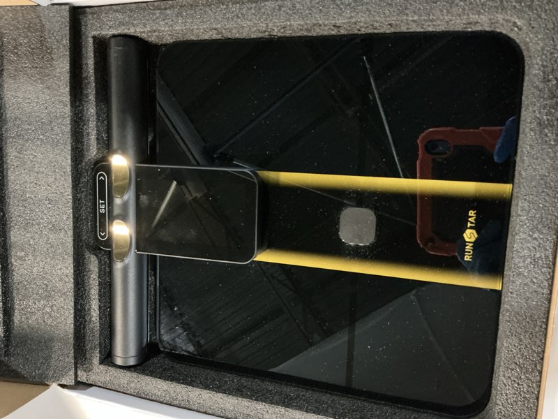 Condition photo showing Good Condition for RunStar Smart Scale for Body Weight and Fat Percentage, 8 Electrodes High Precision Body Composition Scale with Set Functions Handle, Body Analyzer Scale Sync App 28 Metrics 400lbs