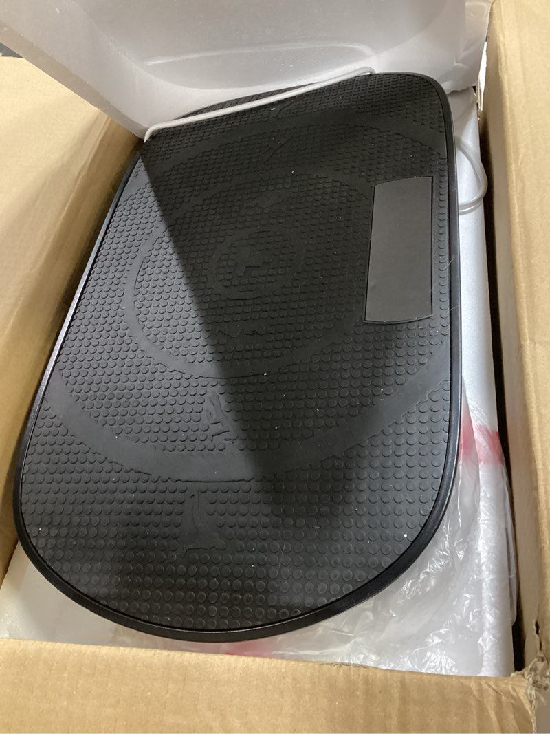 Condition photo showing Good Condition for merach vibration plate exercise machine, curved vibration plate for lymphatic drainage weight loss, vibrating plate with real-time calorie tracking on led display, workout equipment for home women men black