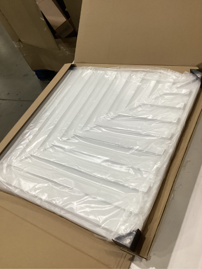 Condition photo showing Good Condition for art3d 12-pack drop ceiling tiles 2x2 ft, pvc 3d textured panels for interior wall decor living room bedroom office, 24x24 inch, white 24"x24" white 12