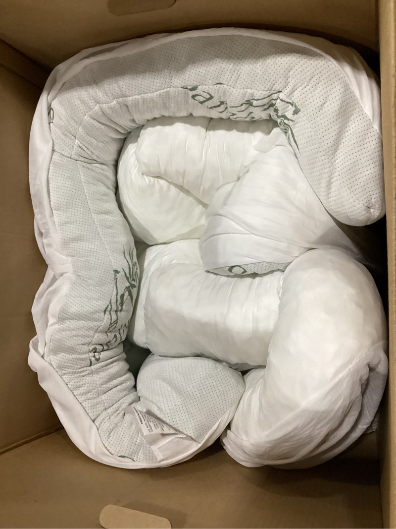 Condition photo showing Good Condition for downcool 3 inch queen mattress topper – cooling memory foam mattress topper for back pain relief, breathable bamboo viscose air layer, 1600 gsm fill, deep pocket fits 8–21 inch white queen