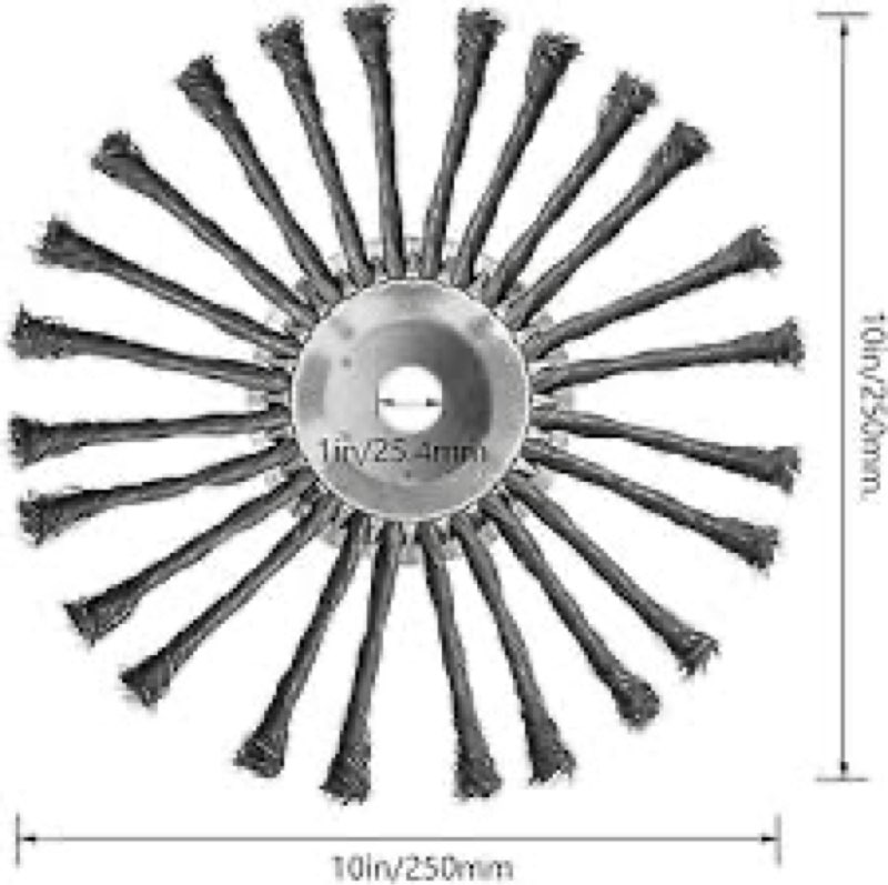 nejeszoe 10 inch steel wire rotary weed brush cutter trimmer head, wired weed trimmer blade head wit