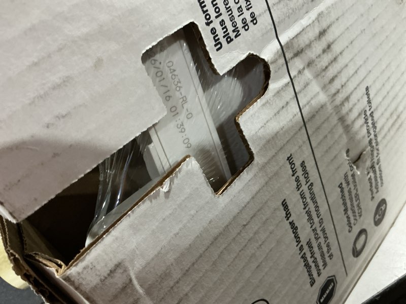 Condition photo showing Good Condition for kohler 4636-rl-0 cachet readylatch elongated slow close toilet seat, soft close toilet seat quiet lid, contoured grip-tight bumpers installation hardware, apartment essentials, white white elongated ready latch