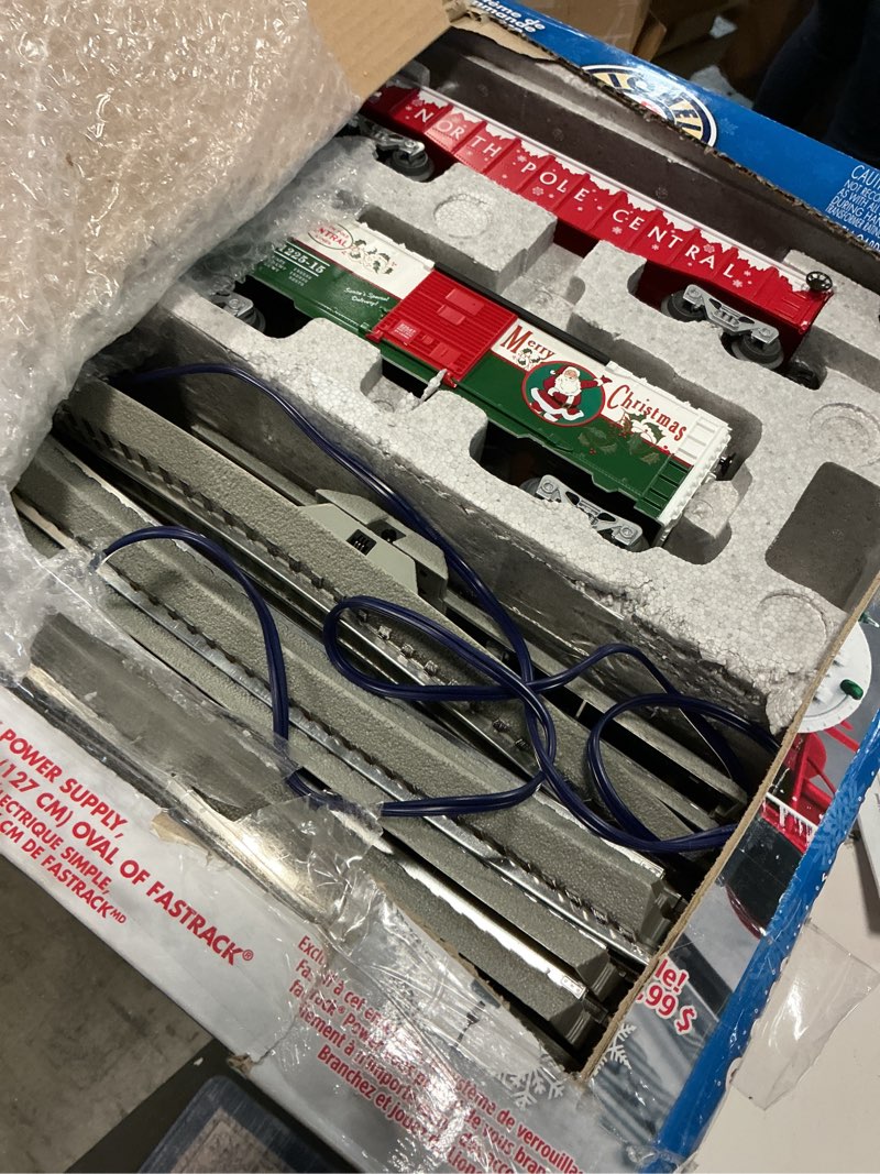 Condition photo showing As Is for Lionel Santa's Helper Christmas Lionchief Set