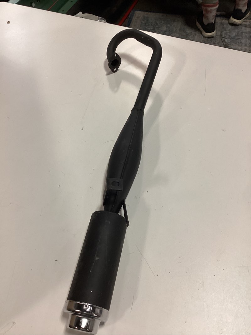 Condition photo showing As Is for 2-Stroke Muffler Exhaust Pipe with Gasket for 47cc 49cc 50cc Engine Mini Pit Dirt Pocket Bike Chopper Scooter ATV Quad Buggy Go Kart 4 Wheeler Motorcycle Rocket