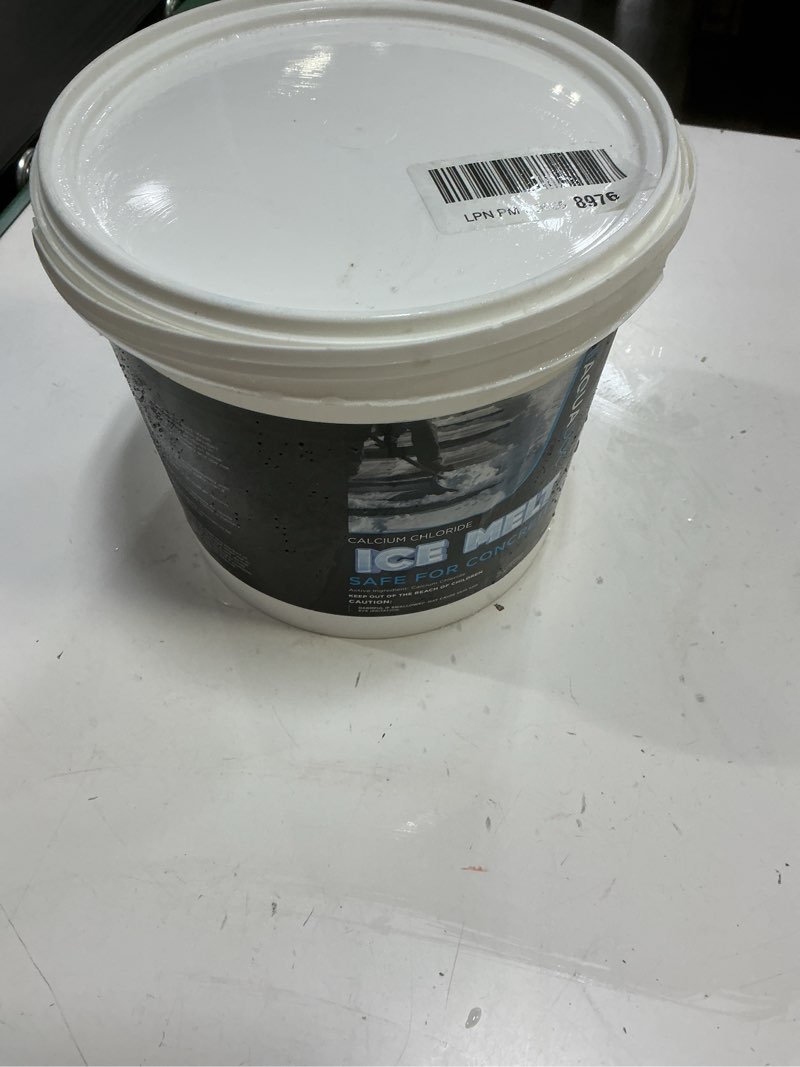 Condition photo showing New/Like New for aquadoc ice melt safe for concrete - snow salt & rock salt for snow, calcium chloride ice melt for driveway & sidewalk effective at -25°f, 10 pounds 10lb - heavy duty melt - calcium chloride